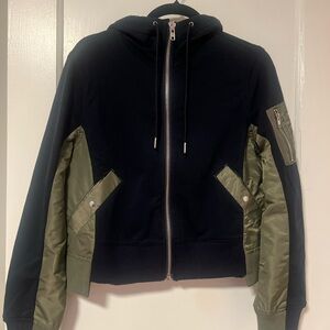 CAbi Blake Bomber Navy and Olive Jacket